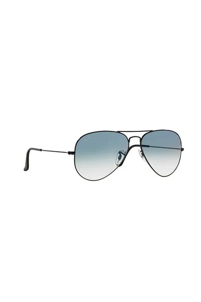 Ray-Ban Classic Aviator Sunglasses RB3025 002/3F Black Blue Gradient Size 58