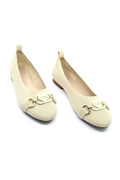 Kocamanlar Ayakkabı Feles Tiriko Buckle Detailed Women's Ballerina Shoes Ten