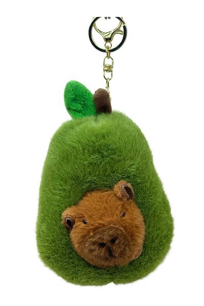 JPT Capybara Keychain by Plus with Spool Coming Out of Avocado
