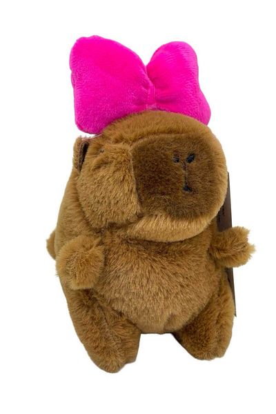 JPT Capybara Keychain with Plush Bow and Spool