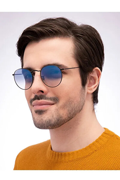 Ray-Ban Classic Round Matte Black Gradient Sunglasses Rb3447 006/3f Size 50