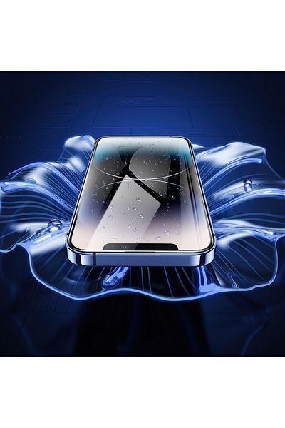 REDz Accessories Folie de protecție Full 9D, Hoco A34 Arc mare, pentru iPhone 15, sticlă securizată, transparentă, margini negre