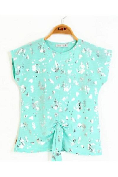 Toontoy Girl's Foil Printed T-Shirt