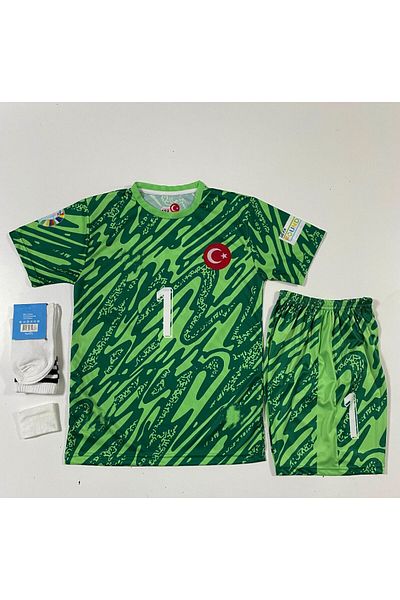 Lion Spor Mert Günok Euro 2024 Turkey Goalkeeper Kids Jersey Σετ 4 τεμαχίων