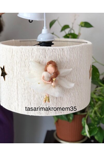 tasarimakromem35 makrome avize peri bebek detaylı şık bir avize