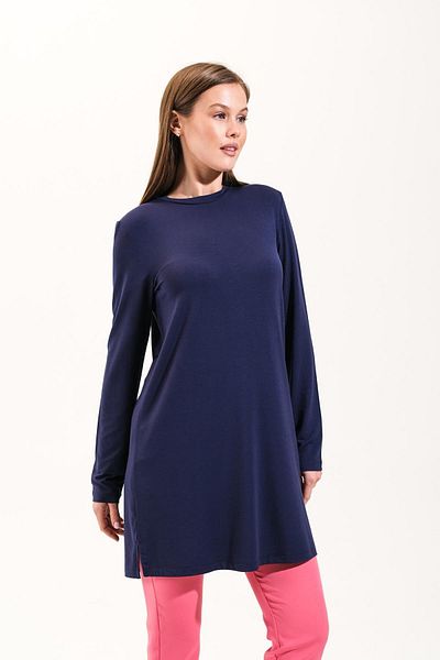 Plistre 2268_Women's Summer Cool&Comfort Long Sleeve 4 Season Hijab Tshirt Tunic