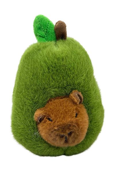JPT Capybara Keychain by Plus with Spool Coming Out of Avocado