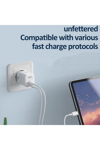 REDz Accessories Set adaptor și cablu tip C Xo-ce07, pentru iPhone 15/16 și Android, încărcare rapidă 35w, alb