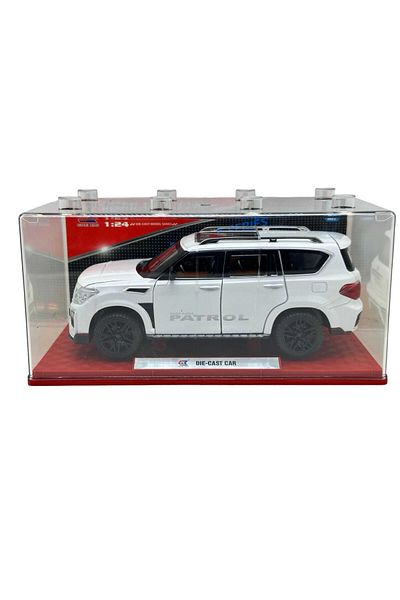 JPT Nissan Patrol SUV White Off-Road Model 1:24 - sounds, lights and spring - 20cm