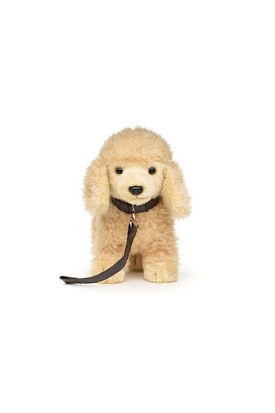 JPT Plush dog Poodle toy with leash 24cm