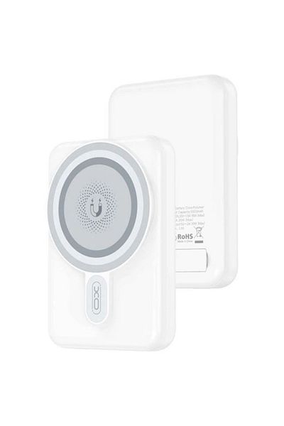 REDz Accessories Powerbank Xo-pr264, Magnetic, Capacity 10,000mah, Stand, Type-c Port, White