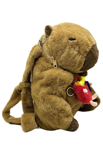 JPT Funny Capybara Plush Backpack with French Fries