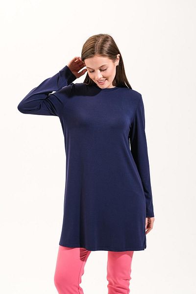 Plistre 2268_Women's Summer Cool&Comfort Long Sleeve 4 Season Hijab Tshirt Tunic