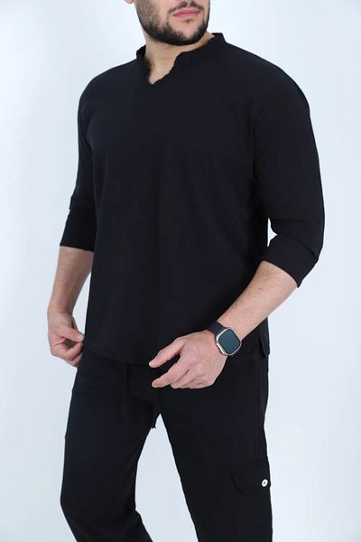 BEYAZTOPTAN 100% ΠΟΙΟΤΙΚΟ ΑΝΔΡΙΚΟ ΠΟΥΚΑΜΙΣΟ HAMBEZ POOR SLEEVE