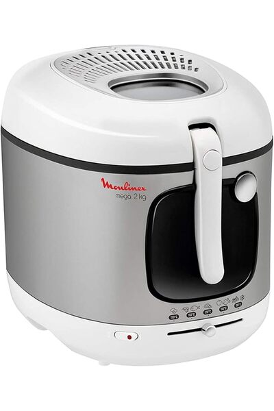 Moulinex AM480027 Mega Deep Fryer, White - 2100 Watt