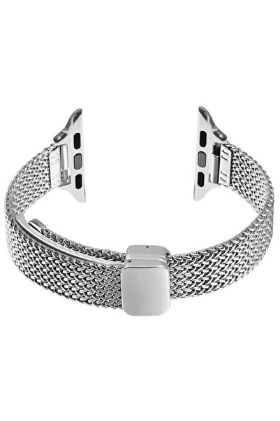 REDz Accessories Λουράκι Milanese Luxury για Apple Watch, Μεταλλικό Ύφασμα, Μαγνητικό, Ασημί - 38/40/41 mm