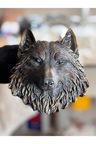 shop Dekoratif Obje Biblo Kurt Başı Kafası duvara asılan Heykel 21 x 20 cm