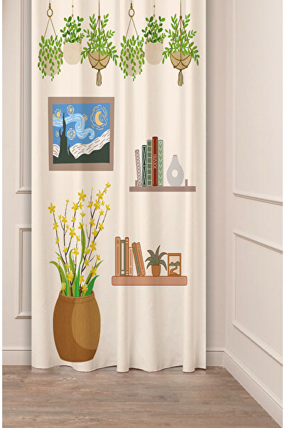 GREENDECOR Van Gogh Yıldızlı Gece Kitap Çiçekler Bohem Özel Tasarım Dijital B...