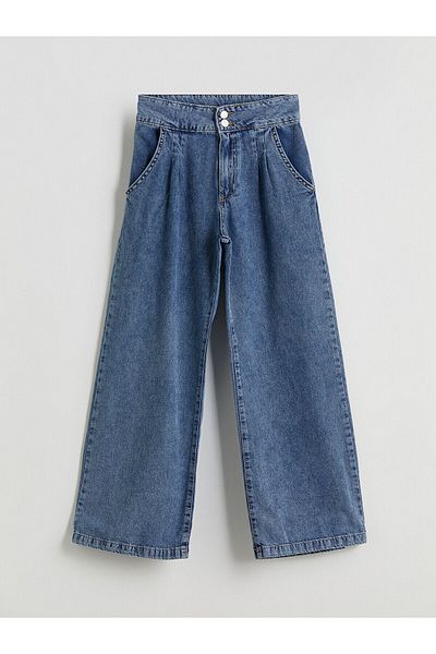 LC Waikiki Pantaloni de jeans pentru fete Wideleg