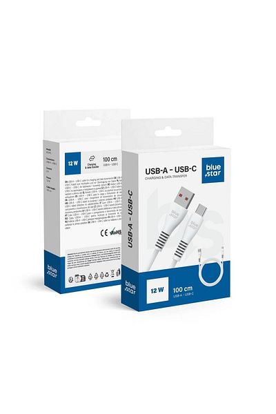 REDz Accessories Usb To Type-c Charging Cable 2a, 12w, Fast Charge, Bluestar Dc99c, 1m, White