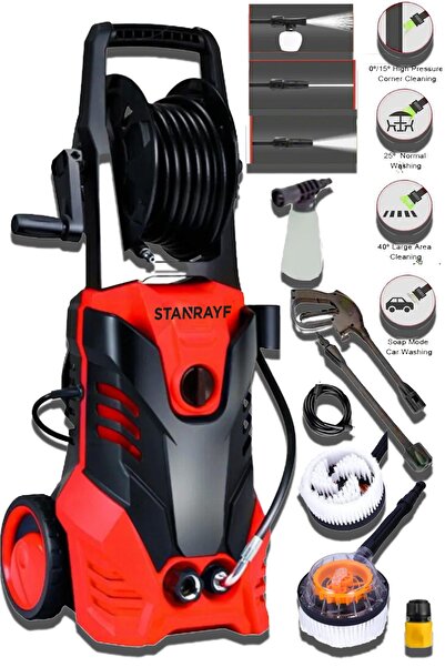 stanrayf Alman H-tech Seri 210 Bar Max Bakır Sargılı Otomatik Soğutuculu Bahçe Oto Araç Yıkama Makinesi