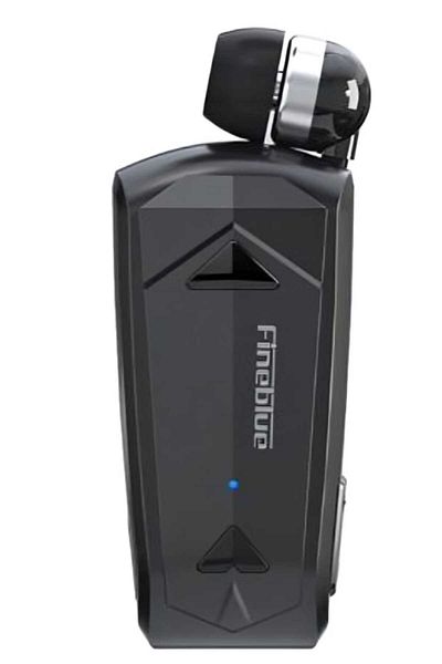 Fineblue F520 Retractable Bluetooth Headset with Noise Cancelling, Vibration, and Volume Control Mic