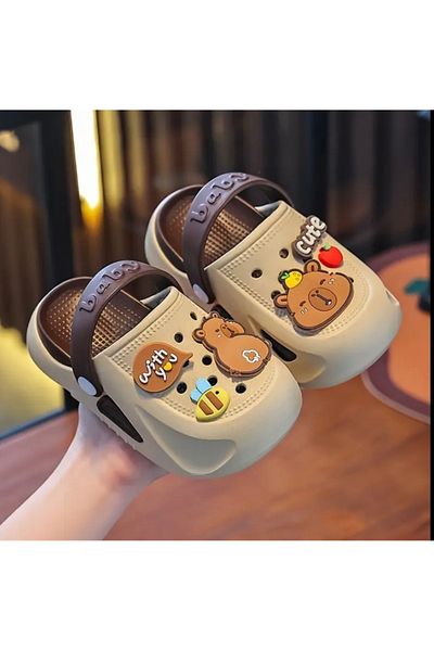 Accessories Vanilla Avenue Beige Color Summer Slippers for Boys and Girls 26-27