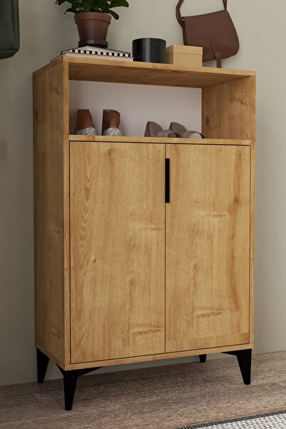 Evmo Home 1203 Ada Ayakkabılık 4 Raflı 2 Kapaklı Çok Amaçlı Dolap Safir