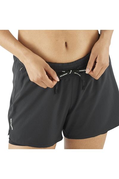 Salomon Shkout Core 2in1 Shts 4 Women's Black Running Shorts Women's Running Shorts Lc2452300