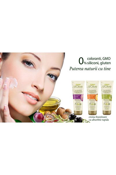 Dalan Cremă de corp și mâini D'Olive cu semințe de struguri, 60 ml