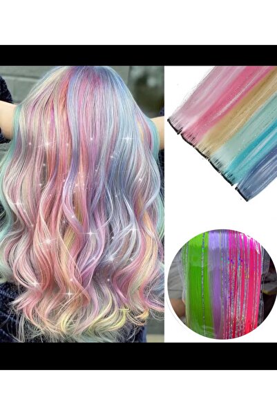 AresTokaAksesuar SİMLİ RENKLİ ÇITÇIT TOKALI TİNSEL SAÇ AKSESUARI