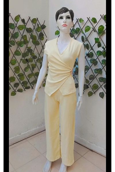 MODA The Most Beautiful Form of Yellow Enter Summer Chirp, Comfortable and Fashionable Lemon Yellow Premium Quality Bottom Top Suit