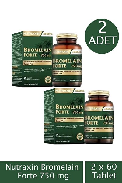 Nutraxin Bromelain Forte 60 Tablet 2 ADET
