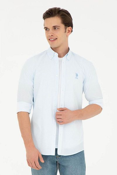 U.S. Polo Assn. Πόλο Ασν. Ανδρικό πουκάμισο Cardio Dark Blue 1851454