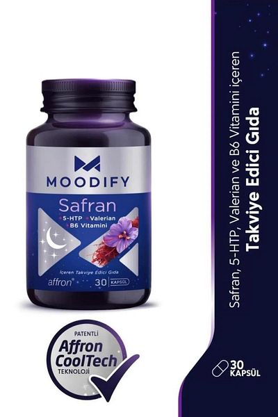 Seddar Collection Moodify Saffron 5 Htp Valerin Vitamin B6 30 Capsules