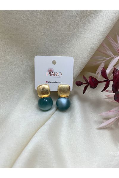 Piaro Collection Colorful Ball Steel Earrings