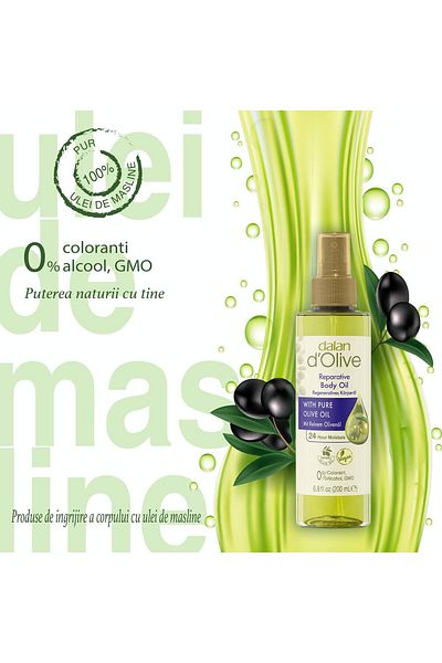 Dalan Ulei pentru corp Dalan D'Olive cu ulei pur de masline, 200 ml