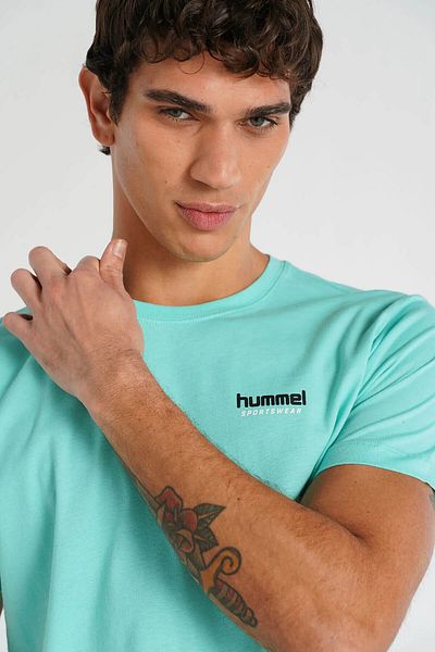 hummel Ανδρικό T-shirt Member Mint Yeşili 912141-9951