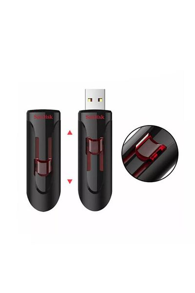 SanDisk Cruzer Glide 128gb Usb 3.0 Flash Drive Fast Transfer, Retractable, Secure & Portable Storage