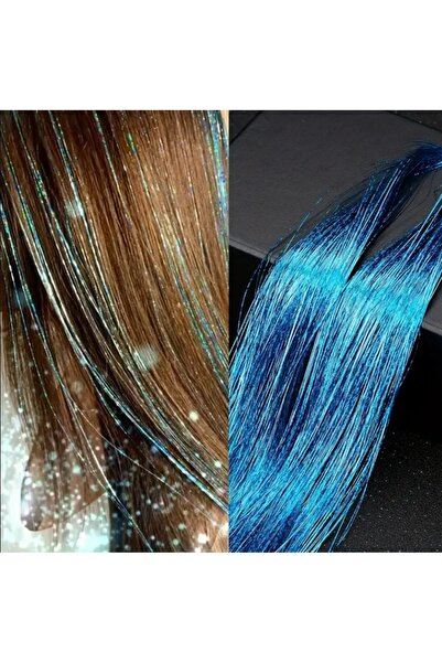 Mina Peruk Hair Tinsel Saç Simi - Ht17 / Mavi