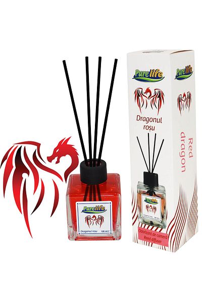 PureLife PureLife room air freshener with sticks, 120 ml., red dragon