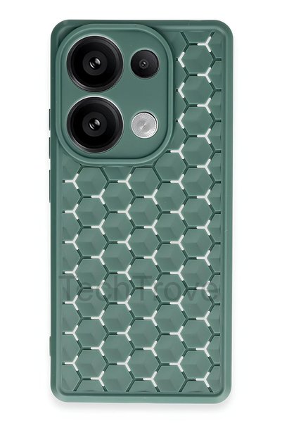 TechTrove حافظة هاتف Xiaomi Redmi Note 13 Pro 4G مع غطاء سيليكون بتصميم قرص ا...