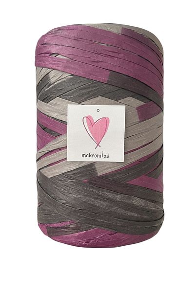 Makromİps Premium Color Raffia Yarn(200Gr+-20) Marble Multi̇ Raffia Bag Hat Supplies Wick Knitting Yarn Paper