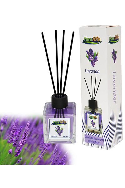 PureLife Purelife room freshener with sticks, 120 ml, Lavender