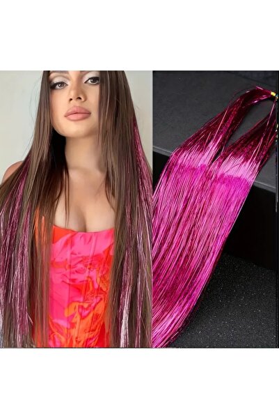 Mina Peruk Hair Tinsel Saç Simi - Ht09 / Pembe