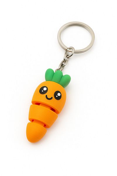 edoy Cute Carrot Keychain – Fun and Durable Accessory for Bag Zipper