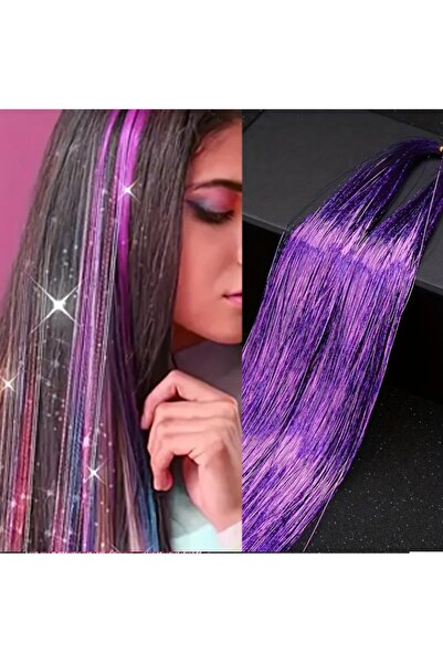 Mina Peruk Hair Tinsel Saç Simi - Ht18 / Mor