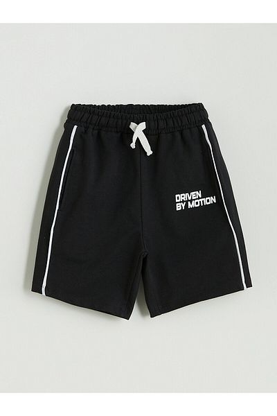 LC Waikiki Elastic Waist Printed Baby Boy Shorts 2-Piece