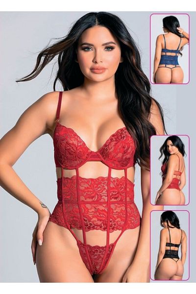 Pastimost Lace Detailed Bustier Fancy Costume (3 Different Color Options)