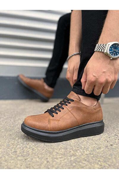 Joy Ayakkabı JY151 Boost Lace-up Skin Ανδρικά παπούτσια casual sneaker CST - Tan